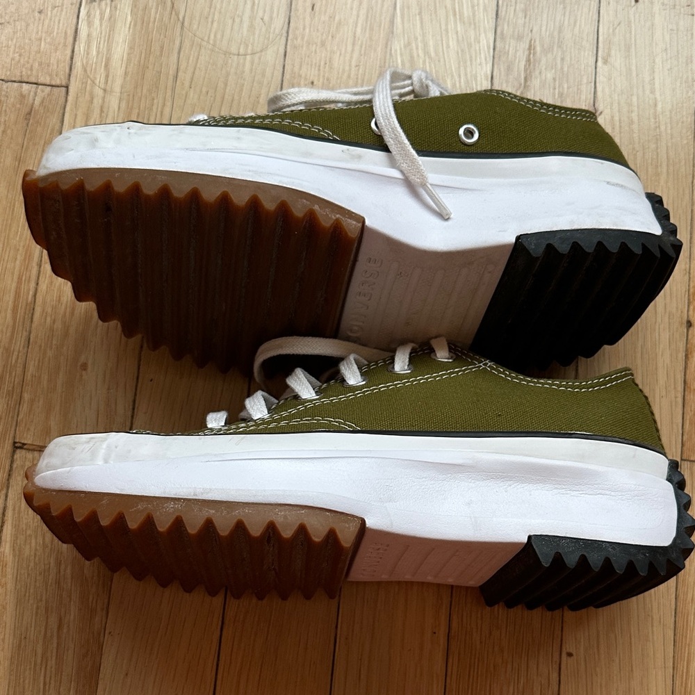 Converse Olive Green Platform Sneakers - Picture 5 of 6